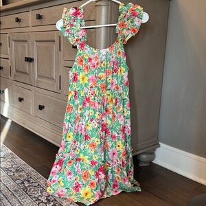 Floral Ruffle Sleeve Dress